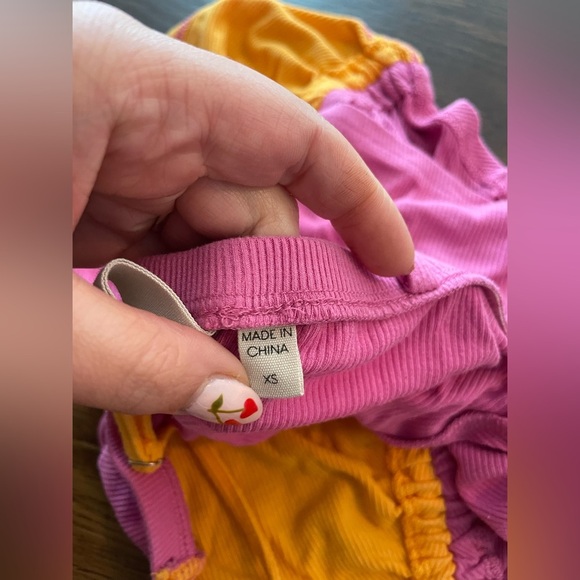 DOLAN from Anthropology Pink and Orange Asymmetrical Spaghetti Strap Tank Top - Picture 4 of 4